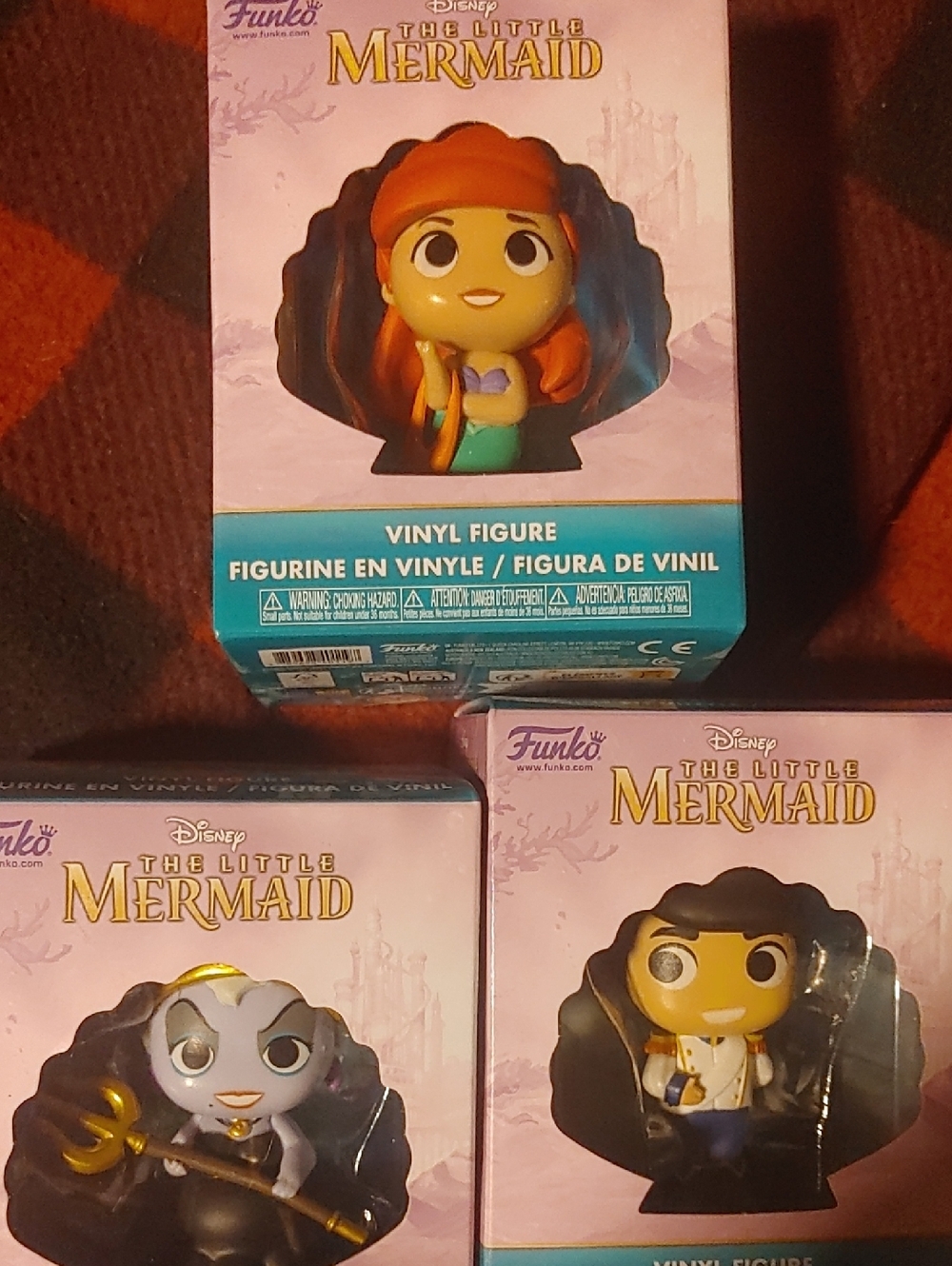 Funko The Little Mermaid Trio - Orange, Teal, Purple, Gold